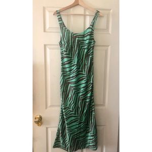 Zebra Satin Midi Dress ASOS